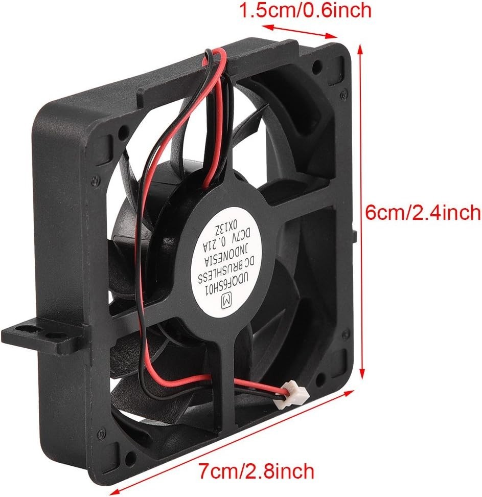 Replacement 30dB PS2 Cooler Fan, 2-Pin Connector, Easy Swap Installation