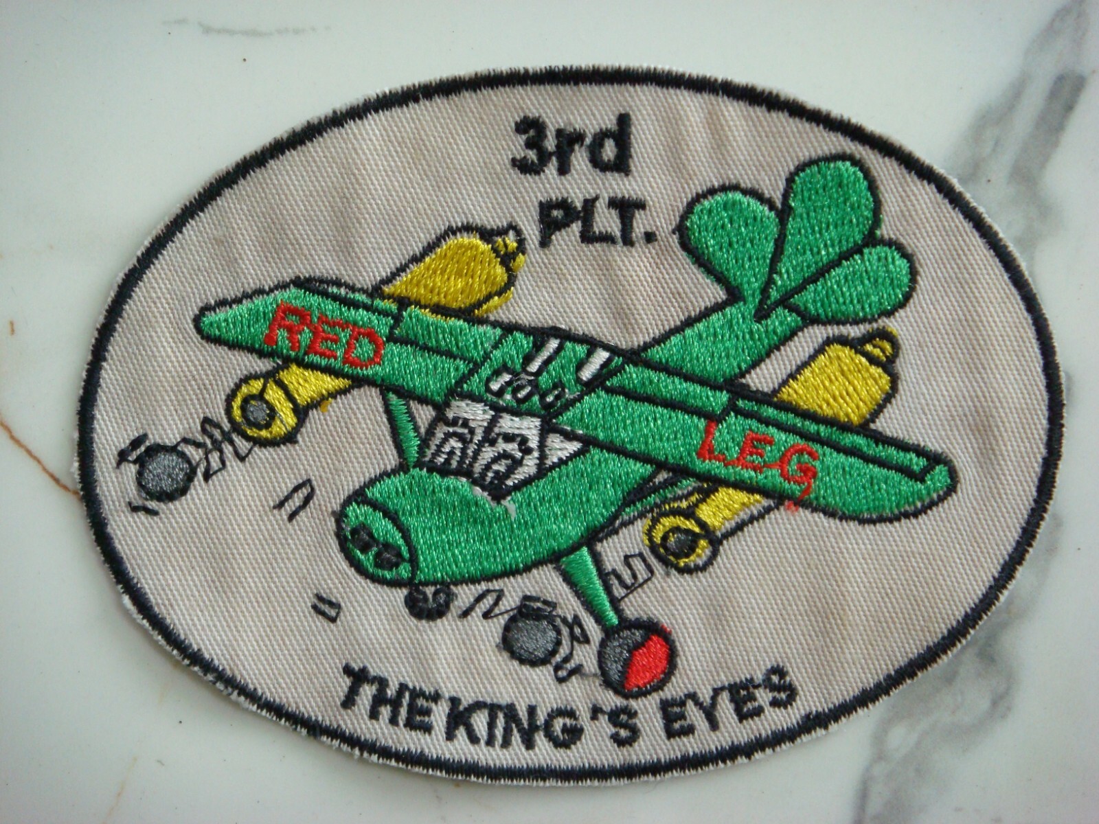 US 3rd PLATOON AVIATION SECTION " THE KING'S EYES ', VIETNAM WAR PATCH