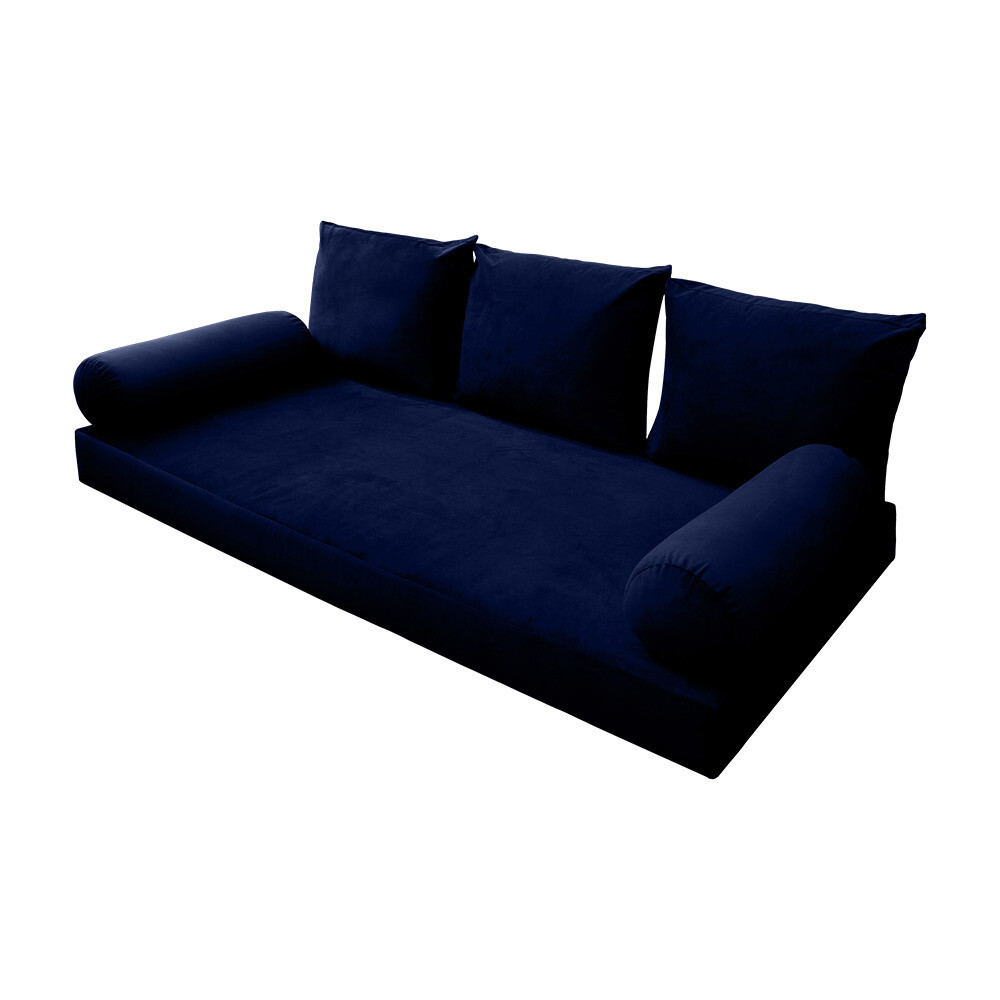 SLIPCOVER ONLY S.V3 Velvet Daybed Mattress Pillow Covers Knife Edge Twin AD373