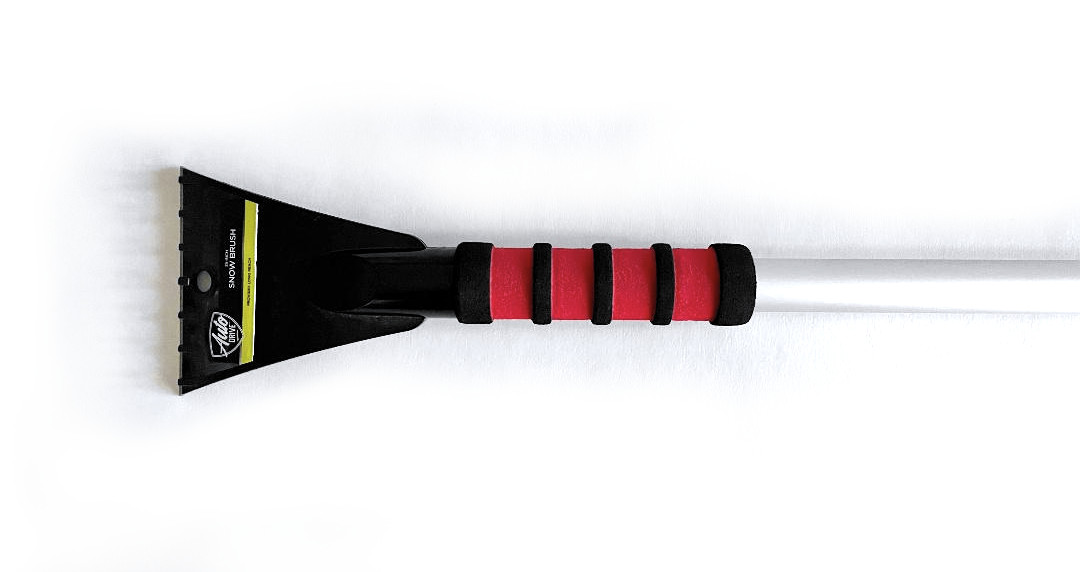 Auto Drive 35 inch Winter Driving Snow Brush with Scraper, Red