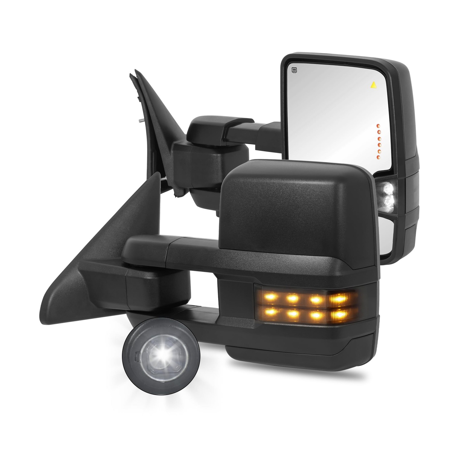 2PCS Black Towing Mirrors Power Heated Compatible for 2019 2020 2021 2022 Ram...