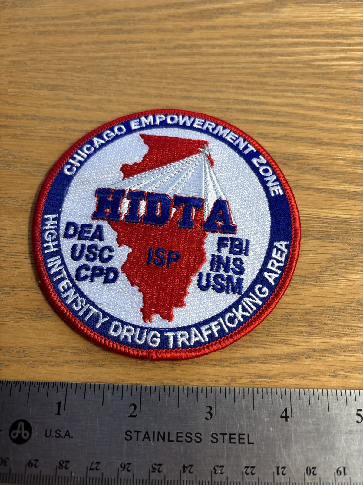 Chicago High Intensity Drug Trafficking Area Patch -Historical Memorabilia