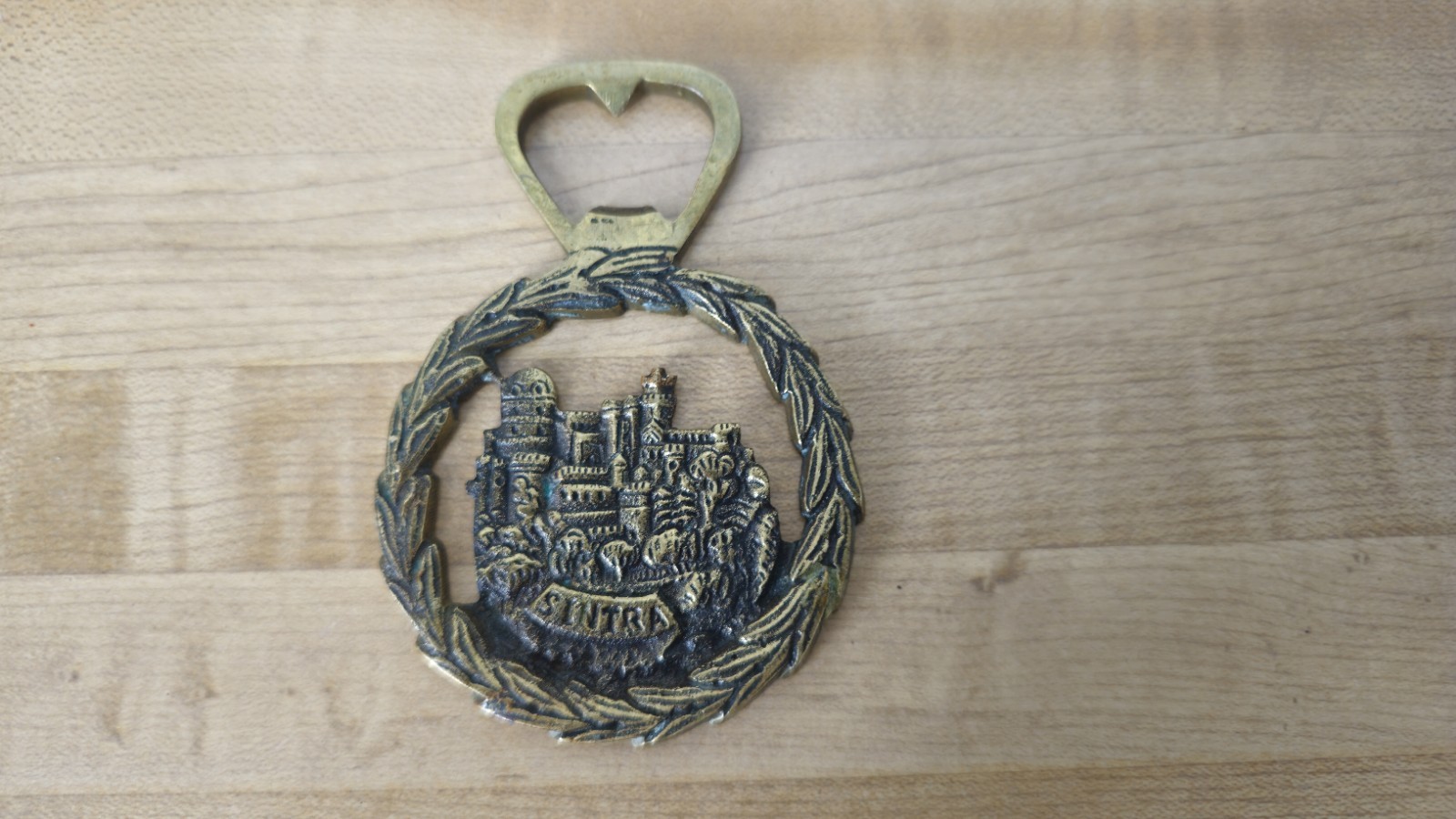 Vintage Cast Bronze Sintra Palace Portugal Bottle Opener - Portuguese Barware