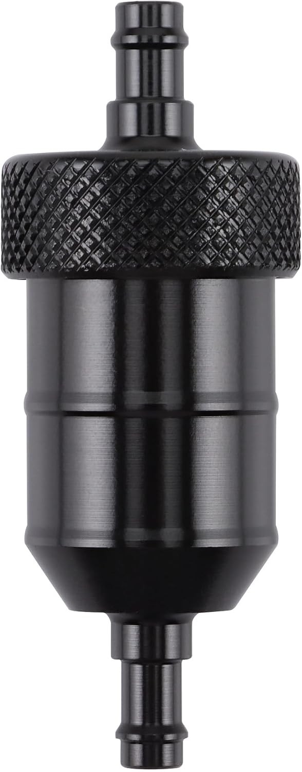 GOOFIT Aluminum Fuel Gas Filter for 5-7 mm Oil Tube Mini Pocket Bike Black