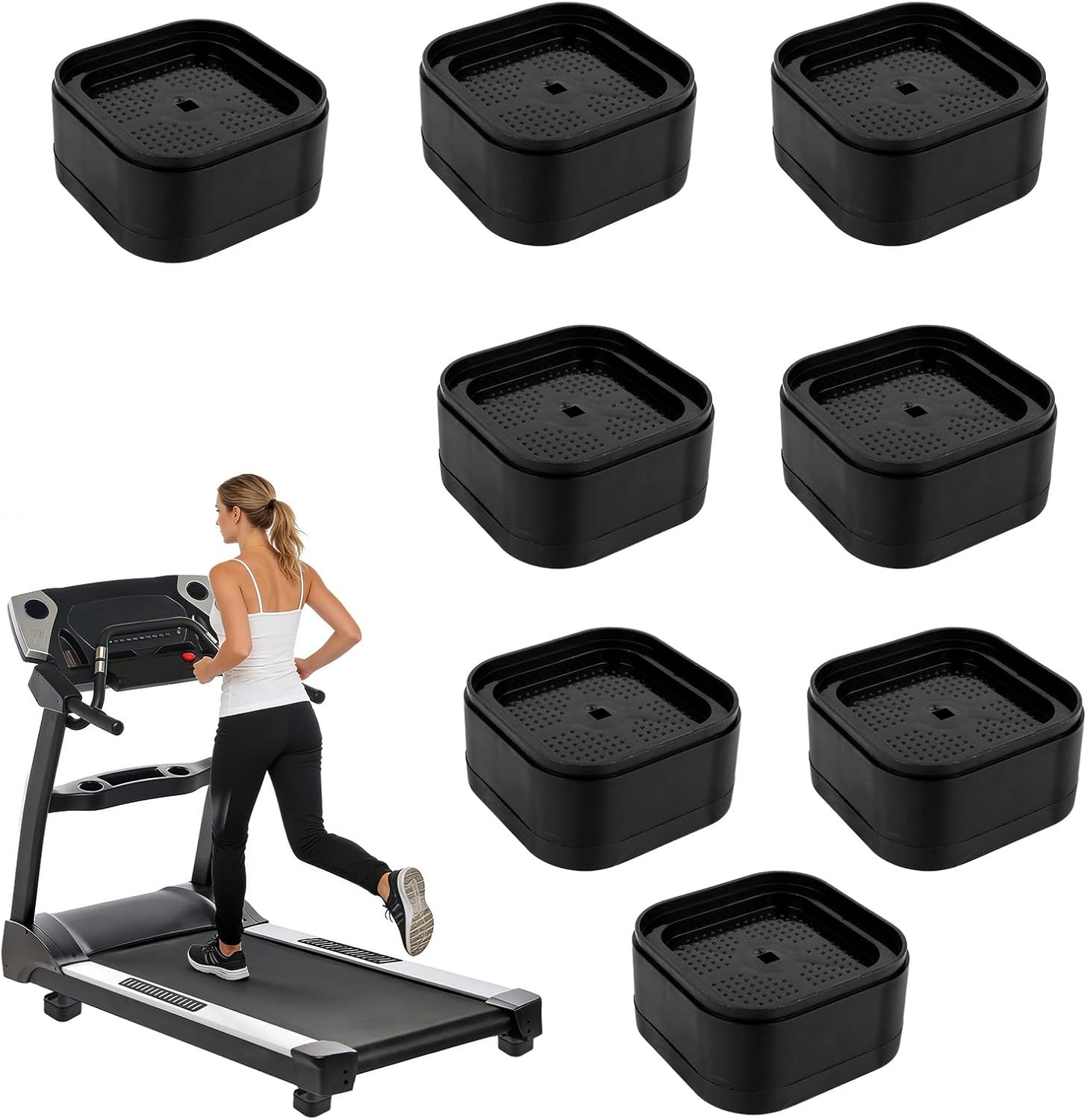 8pcs Treadmill Incline Riser Blocks, Walking Stackable Height Adjustable Incline