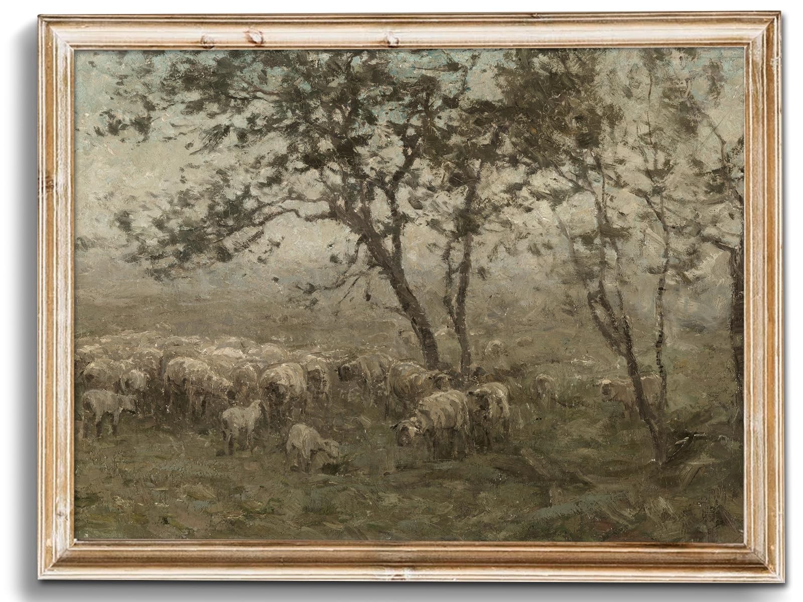 uniro Vintage Wall Art Prints for Home Decor, Farmhouse 10"L x 8"W, Sheep
