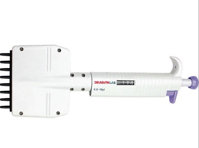 Dragon Lab 21R843 Micropette Plus Eight-Channel Adjustable Volume Range 0.5-10Mu