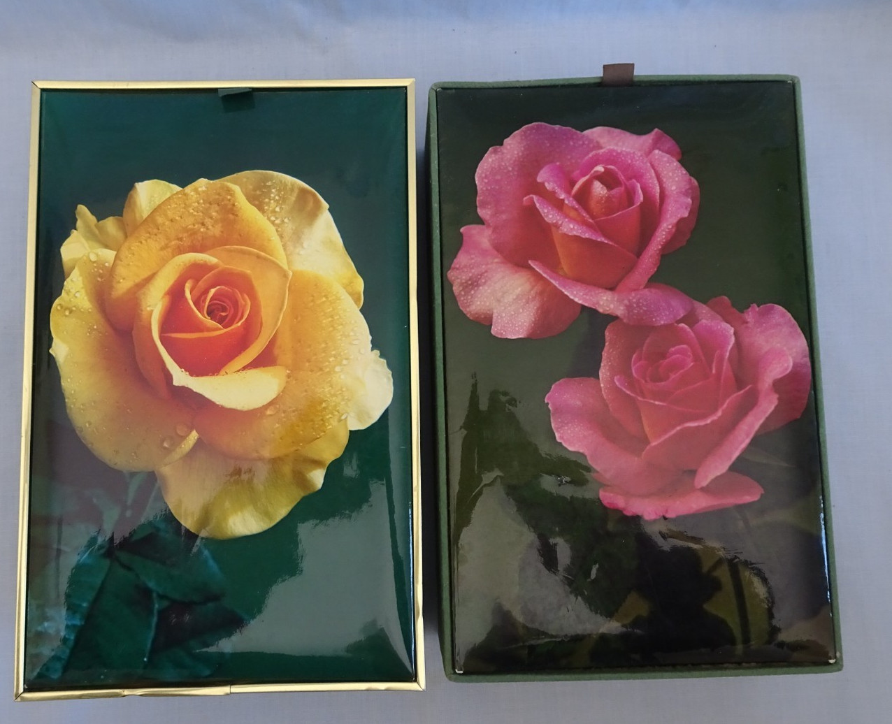 2 Vintage Rose Box Made in Italy ROSE BRANDY & TIFFANY ROSE Amaretto di Saronno
