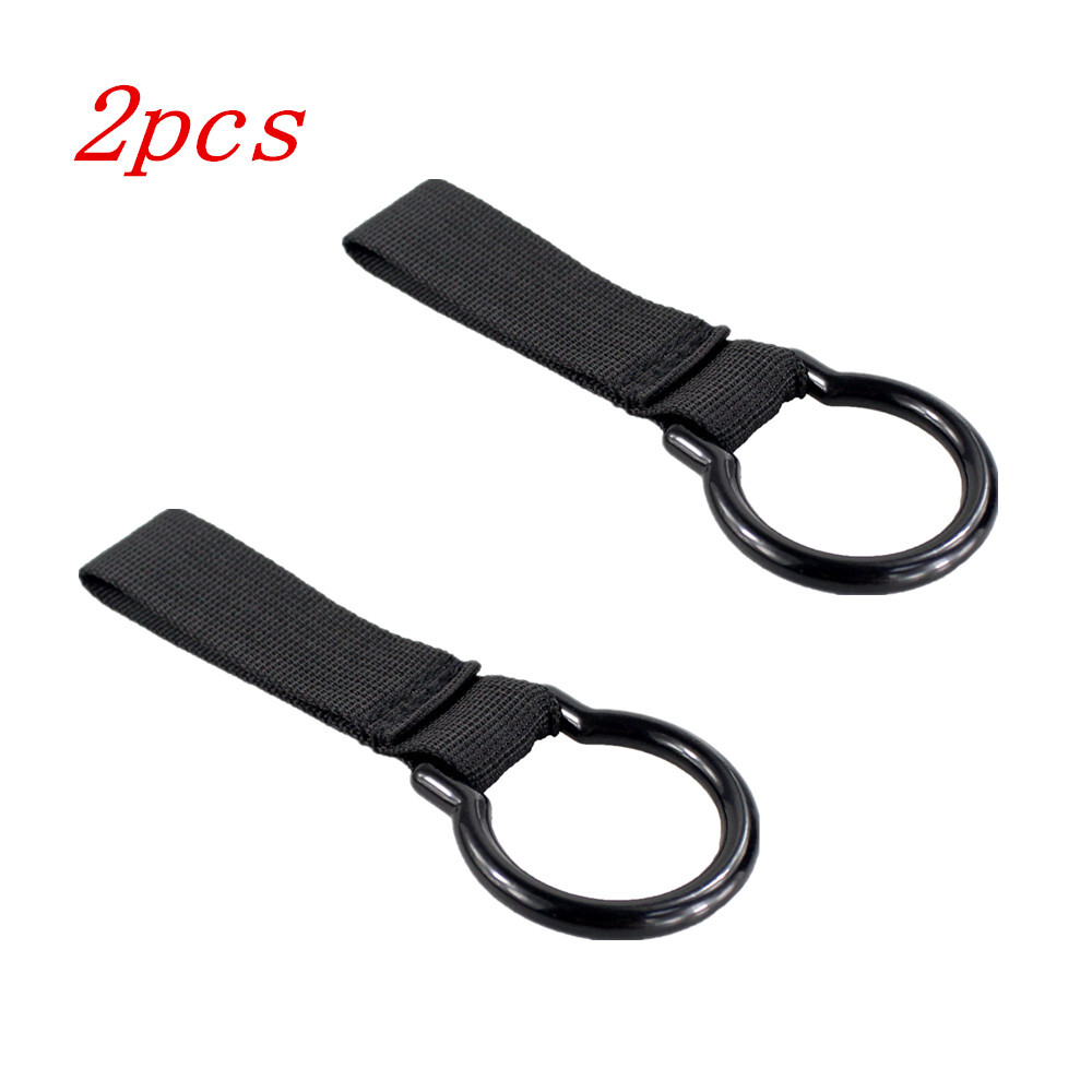2PCS Slide-On Duty Nylon Belt Ring Holder for C Cell Metal Flashlight Black Ring