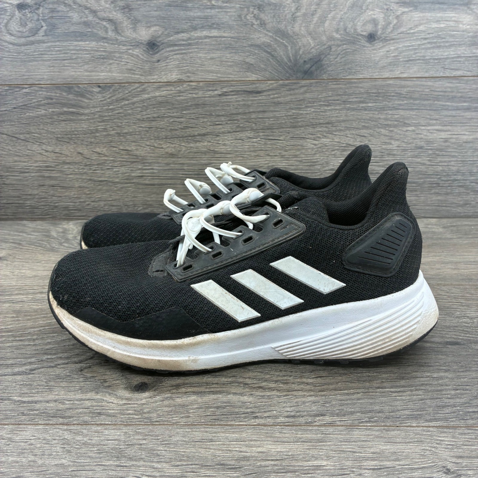 Adidas Cloudfoam Athletic Running Sneakers Shoes Size 4 Black Casual