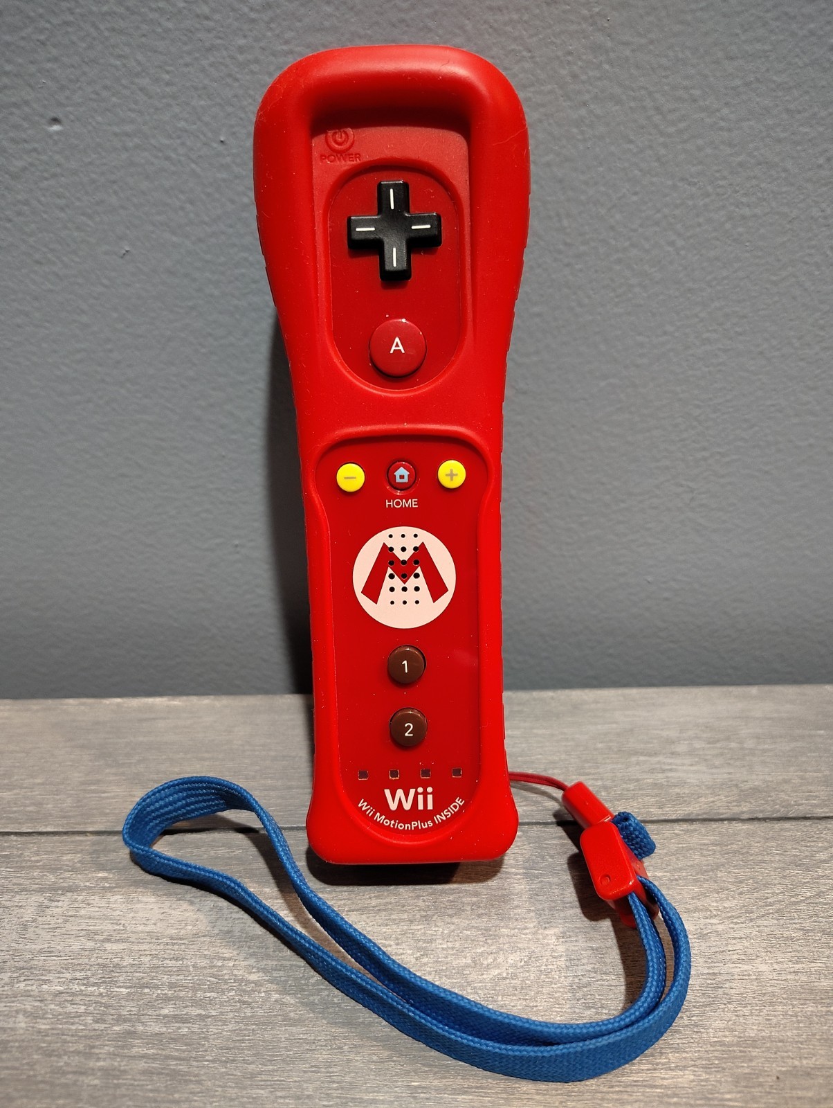 Official Wii Remote MARIO Red Nintendo Motion Plus OEM Controller Tested Working