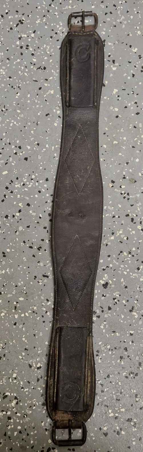 Vintage Leather Saddle Cinch Strap/Girth 34" Long 4" Wide