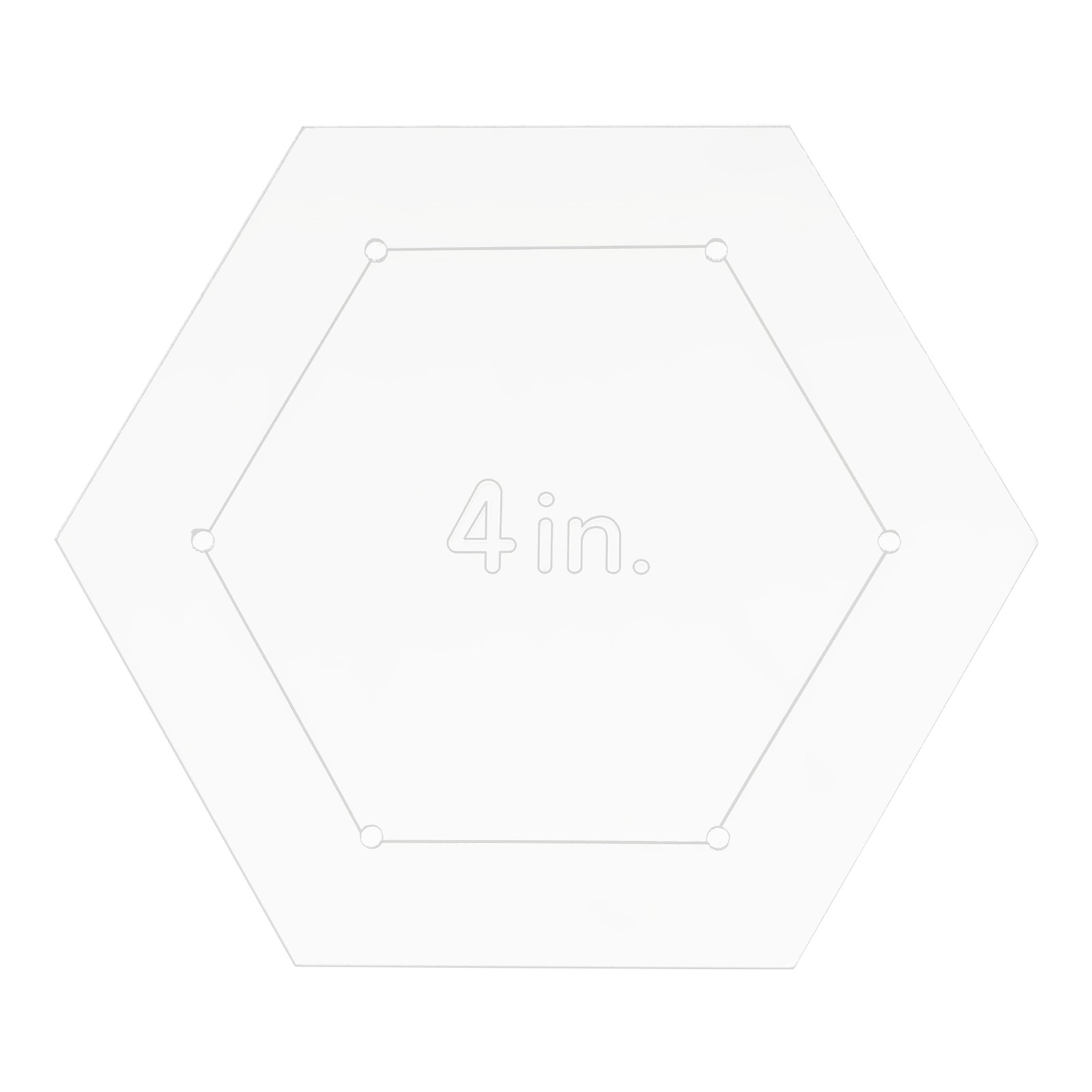 4" Acrylic Hexagon Quilting Template for DIY Quilting Sewing Crafts