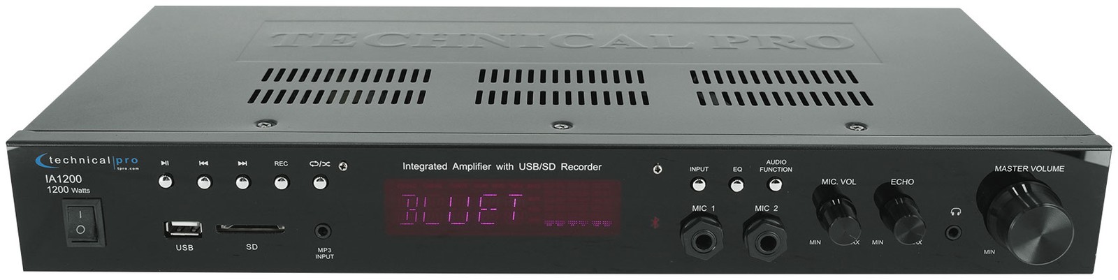 Technical Pro IA1200 Pro Integrated Amplifier w/ 2) Mic inputs+USB/SD/AUX/RCA
