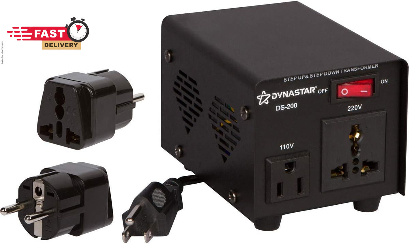 Dynastar Step up & Step down Voltage Converter and Transformer, 110-220 to 220-2