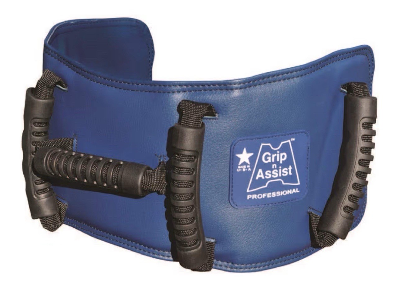 Gladbelt Professional Grip n Assist Transfer Gait Belt 5 Handles,Fits 30" To 48"