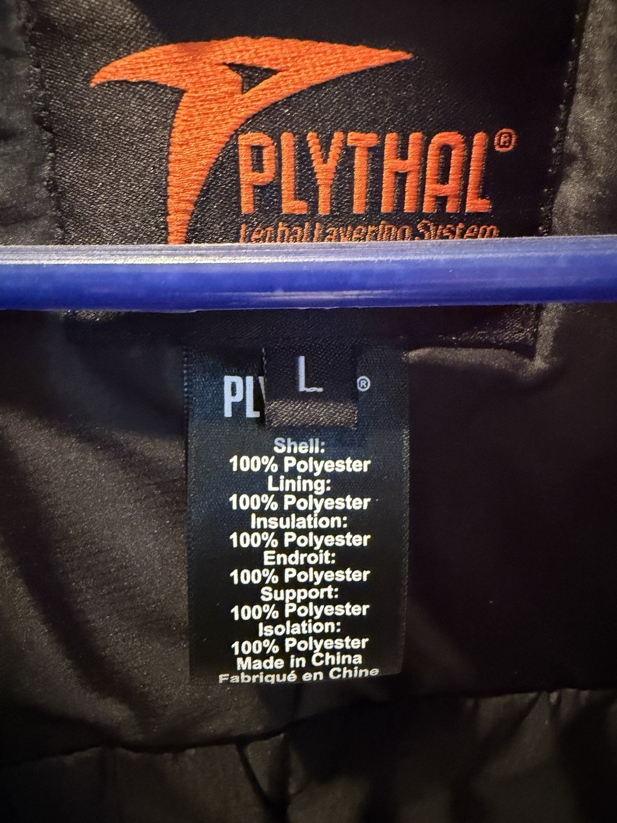 PLYTHAL Prima Heat Lite Hoodie Mens Large Primaloft Insulated Hunting Jacket