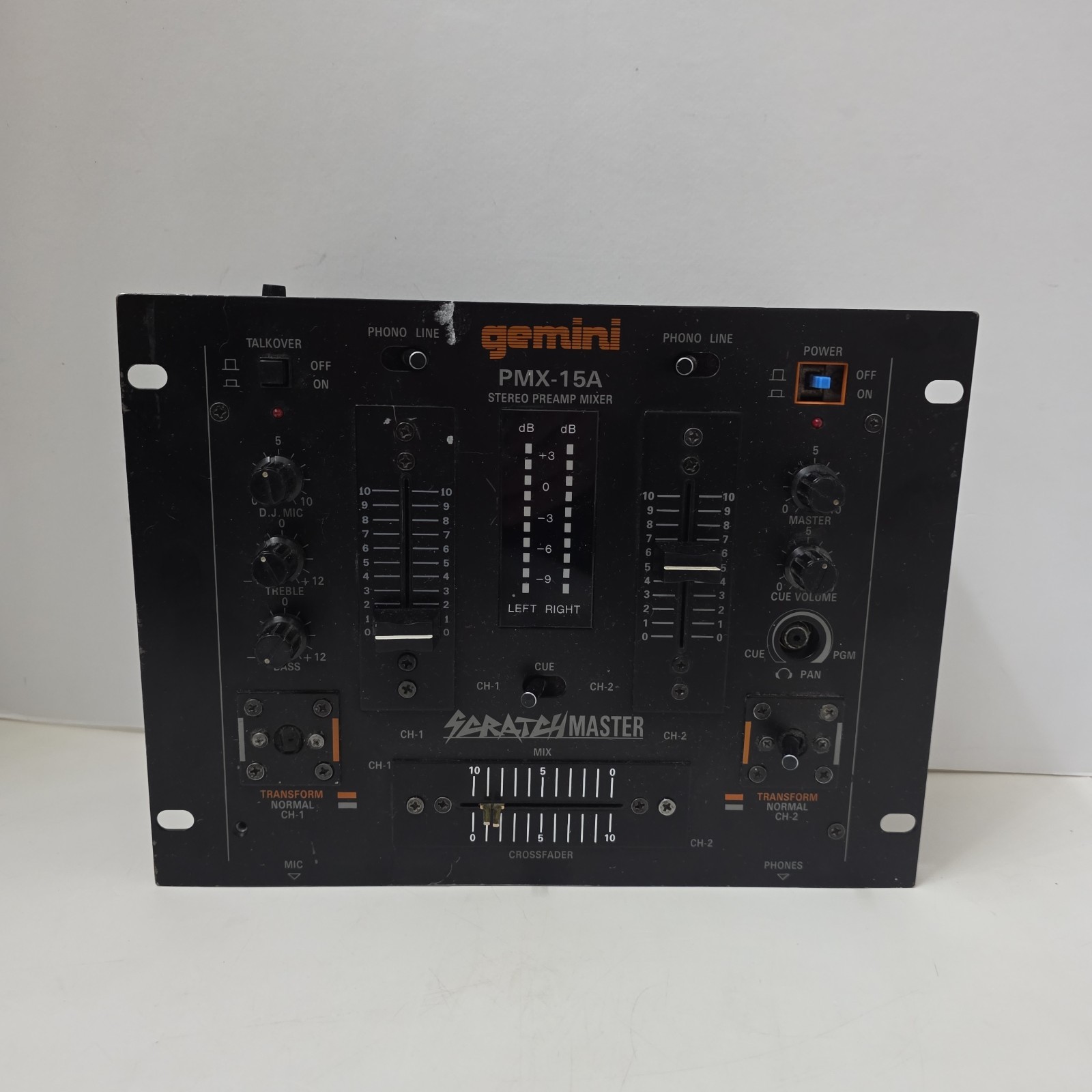 Gemini PMX-15 Stereo Preamp Mixer As Is For Parts