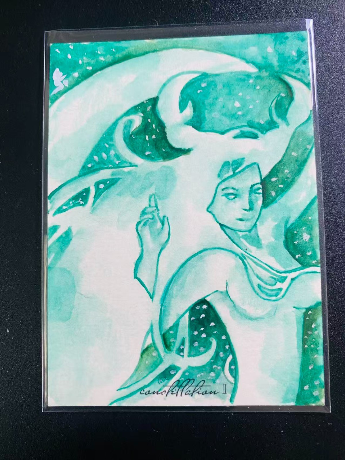 Chensu Studio Constellation Aries Beauty 1/1 Origin Sketch Card by Edward Santia