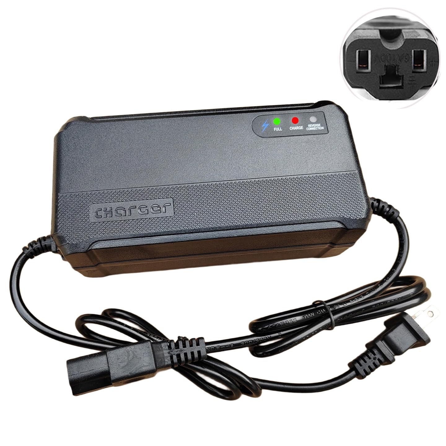 60V 20AH Lead Acid Battery Charger 3 Holes Plug