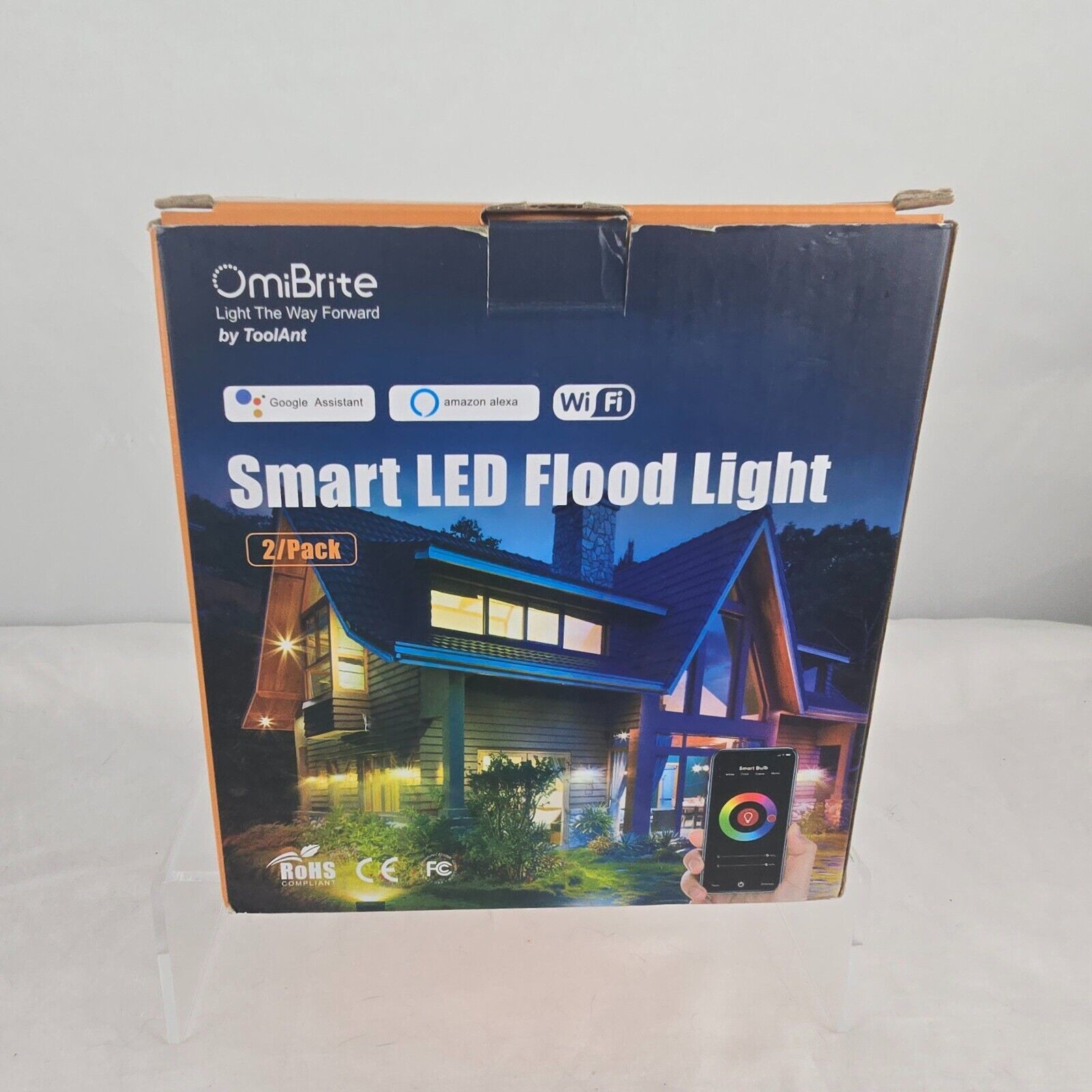 ToolAnt Omi Brite Smart LED Floodlight 2 Pack WiFi Model Q2-15 NIB