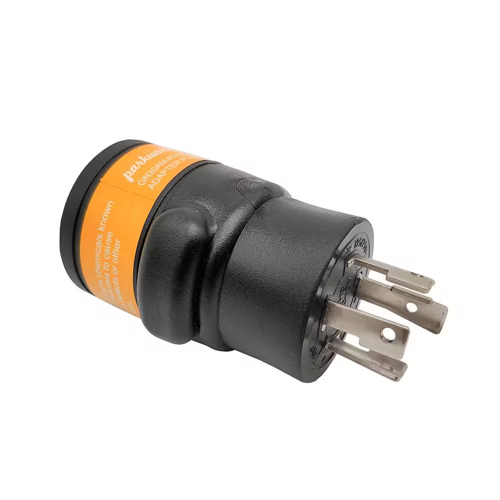 30 Amp 3-wire to 4-wire Single to single Black Basic Compact Adapter