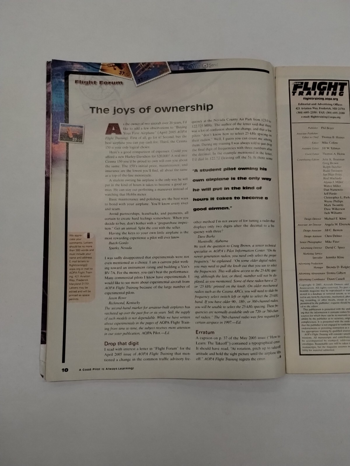 AOPA Flight Training Magazine June 2005-Original