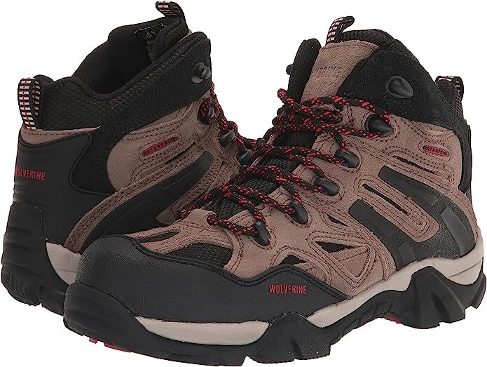 WOLVERINE Men's Wilderness Waterproof Hiking Boot, Gravel/stone, 8 Md LAST ONE