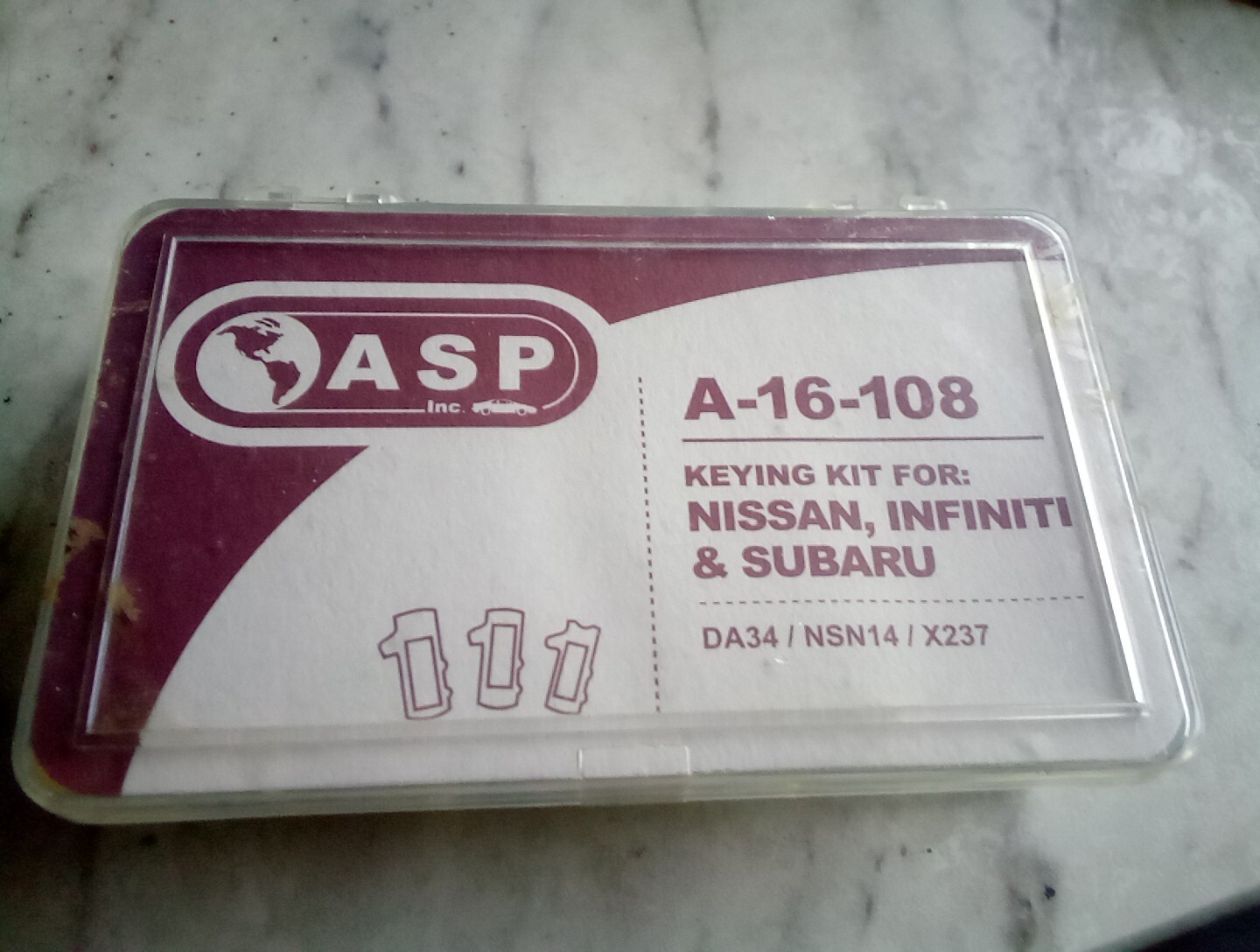 Nissan, Infiniti & Subaru Keying Kit, ASP A-16-108  New/Unopened/Complete