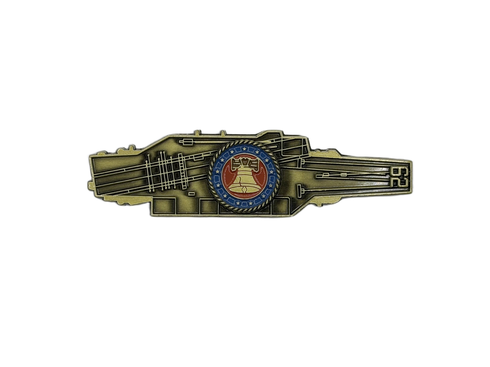 USS Independence (CV-62)  Challenge Coin - US Navy Carrier Shape