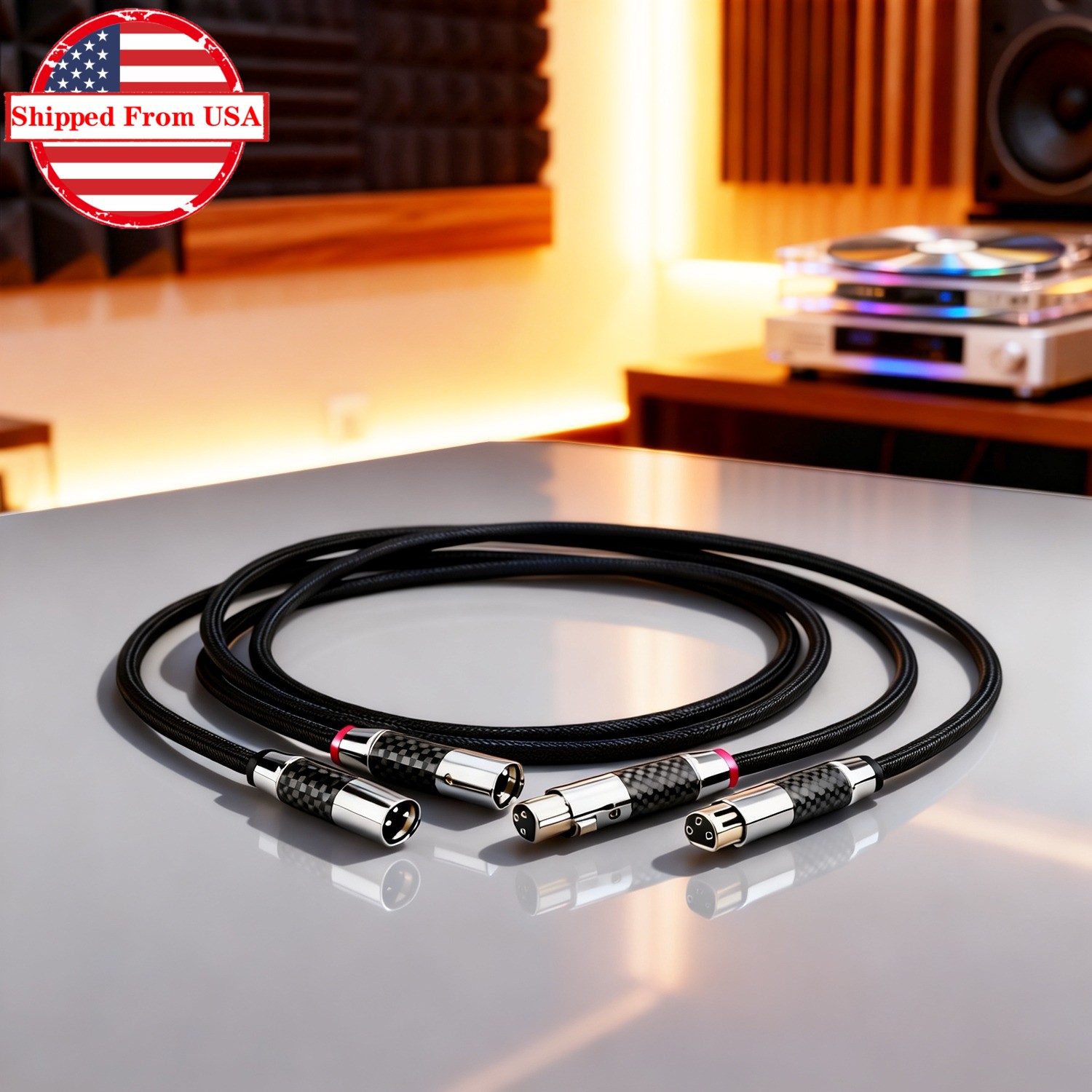 1pair High End OCC Silver Plated Conductor HIFI Interconnect Balanced XLR Cable