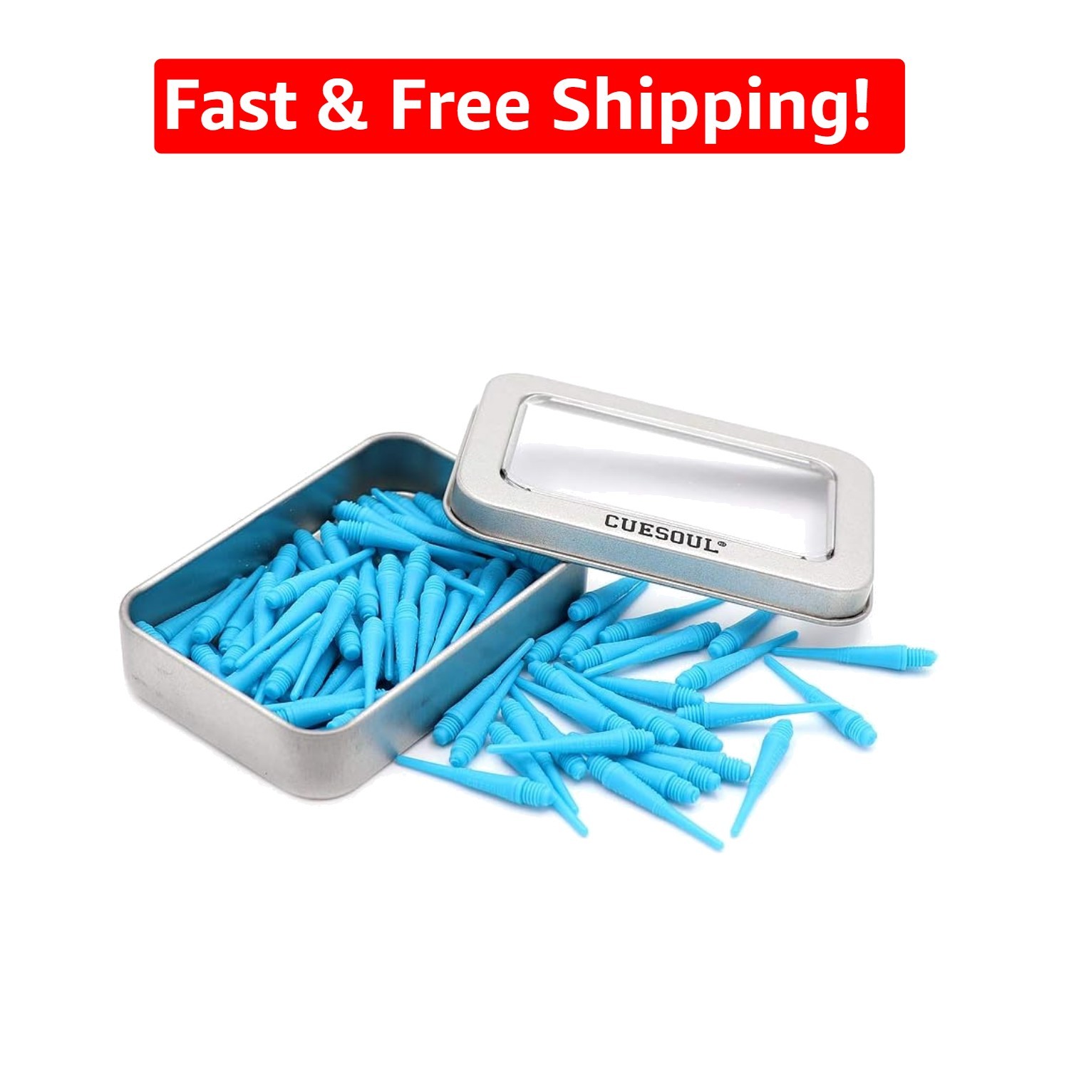 Versatile 100-Pack Soft Tip Dart Points - Strong Flexible Tips for 2BA Threads