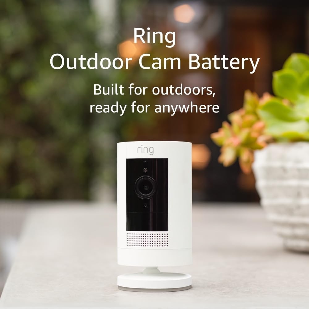Ring Stick Up Cam 3rd Gen HD Security Camera Indoor Outdoor Wireless White