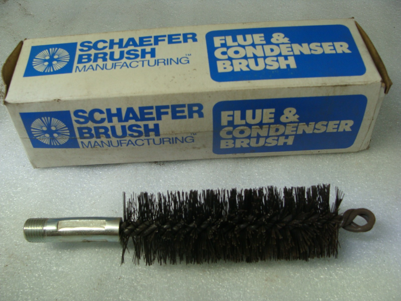 SCHAEFER FLUE AND CONDENSER BRUSH DOUBLE SPIRAL 1-1/2" X 4" FOR 1-3/4" FLUE SIZE