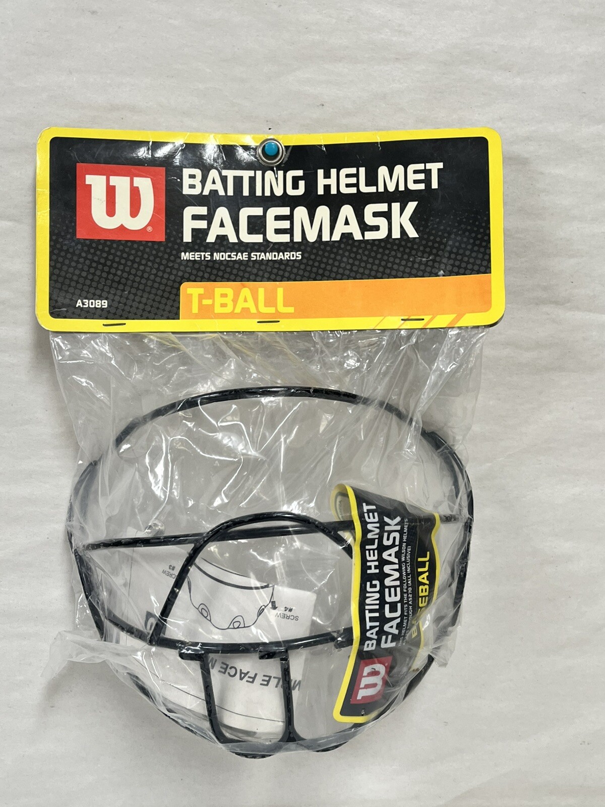 Wilson T- Ball Batting Helmet Facemask for  Helmet A5280 NOCSAE Compliant  A3089