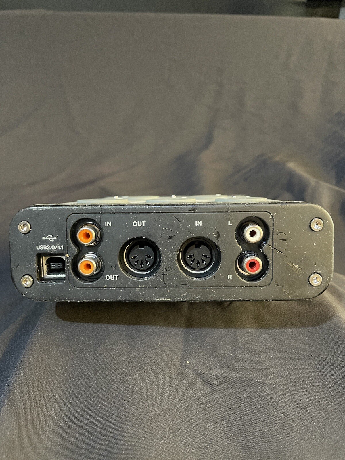 Tascam US-144. USB audio interface. works great.