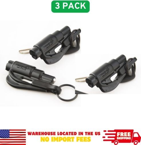 (3pack)Resqme Black Twin Pack - Compact Vehicle Escape Tool