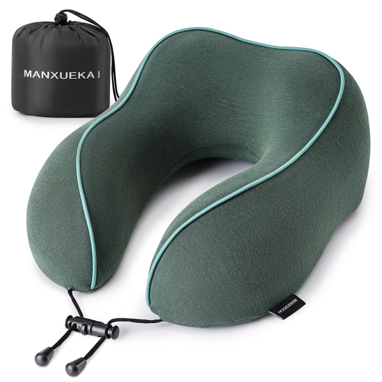 Travel Neck Pillow 100% Pure Memory Foam Travel Pillow for Sleeping on Airpla...
