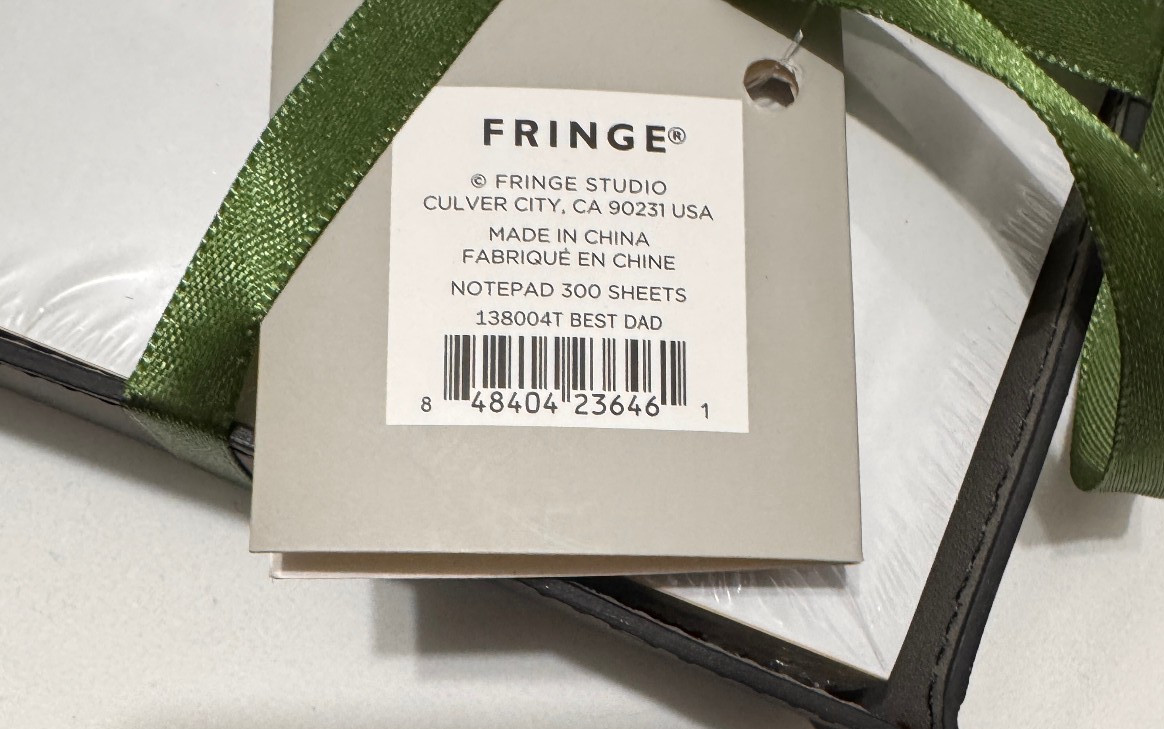 Fringe Studio Storage Tray and Noteblock Pad 300 Sheets Best Dad Golf New