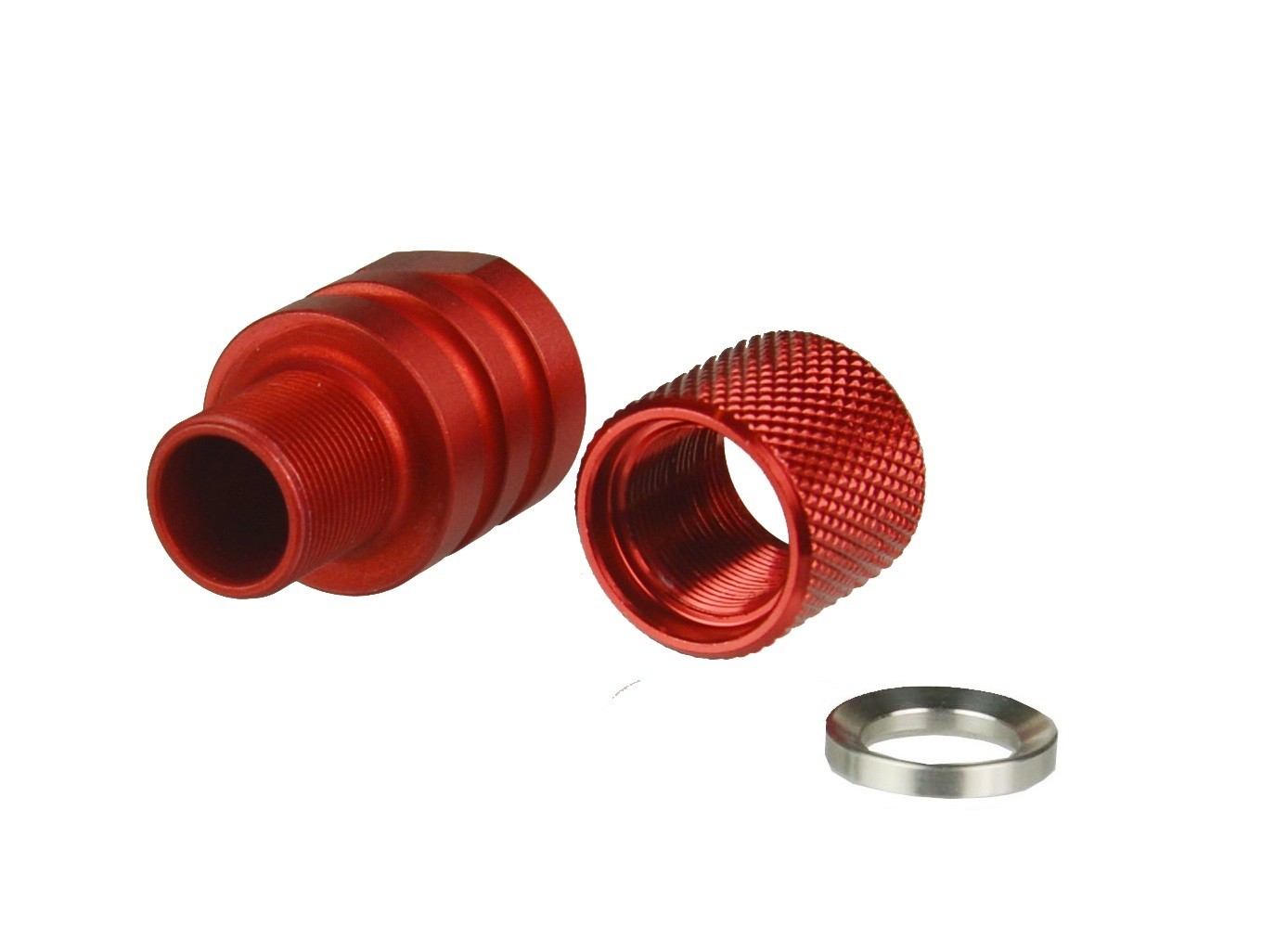 Red 1/2x36 Female Thread To 1/2x28 Male Thread Muzzle Adapter+Thread Protector
