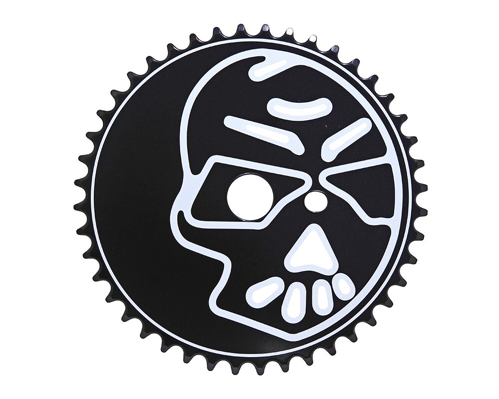 Steel Chainring Skull 1/2 X 1/8 44t Black/White