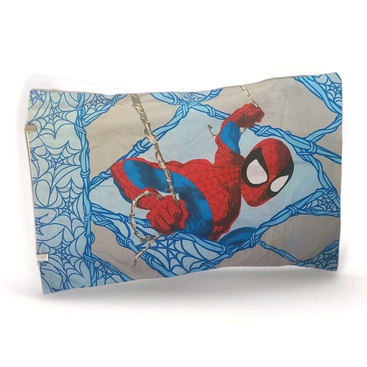 Vtg 2006 Marvel Spider Man Pillowcase 19x30 Blue Grey Red Character Nostalgia