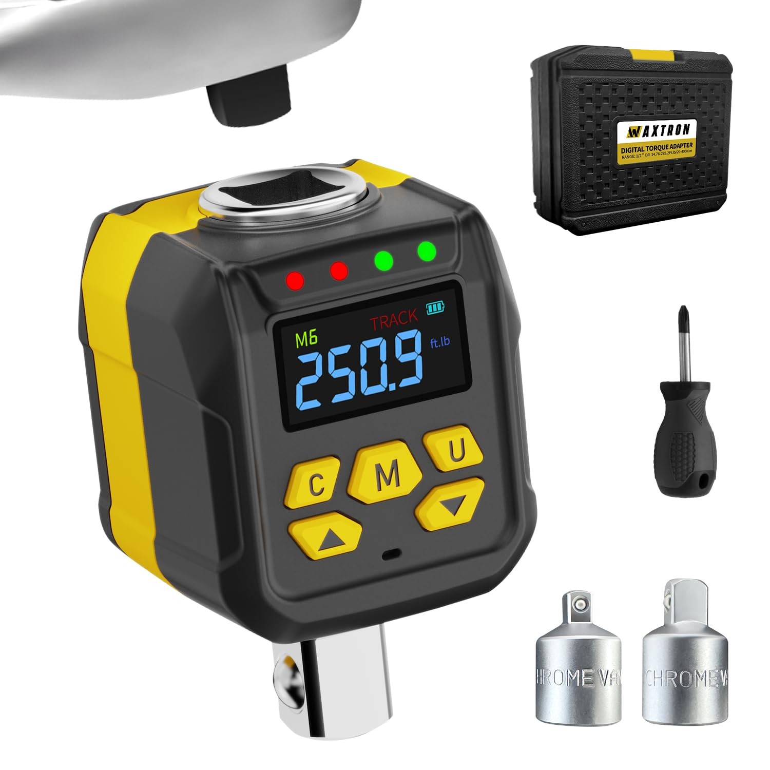 1/2" Digital Torque Adapter Set, 12-250 ft-lb/17-340 Nm, ±2% Accuracy Torque ...