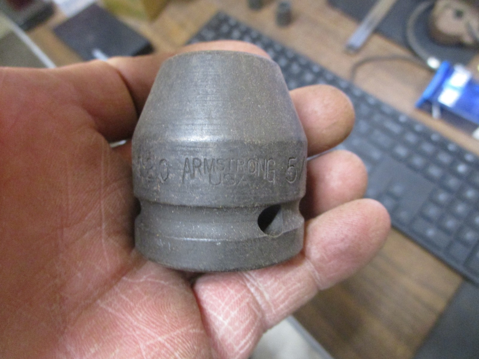 NOS Armstrong 21-020 5/8"  3/4" Drive 6 Point Shallow Impact Socket USA
