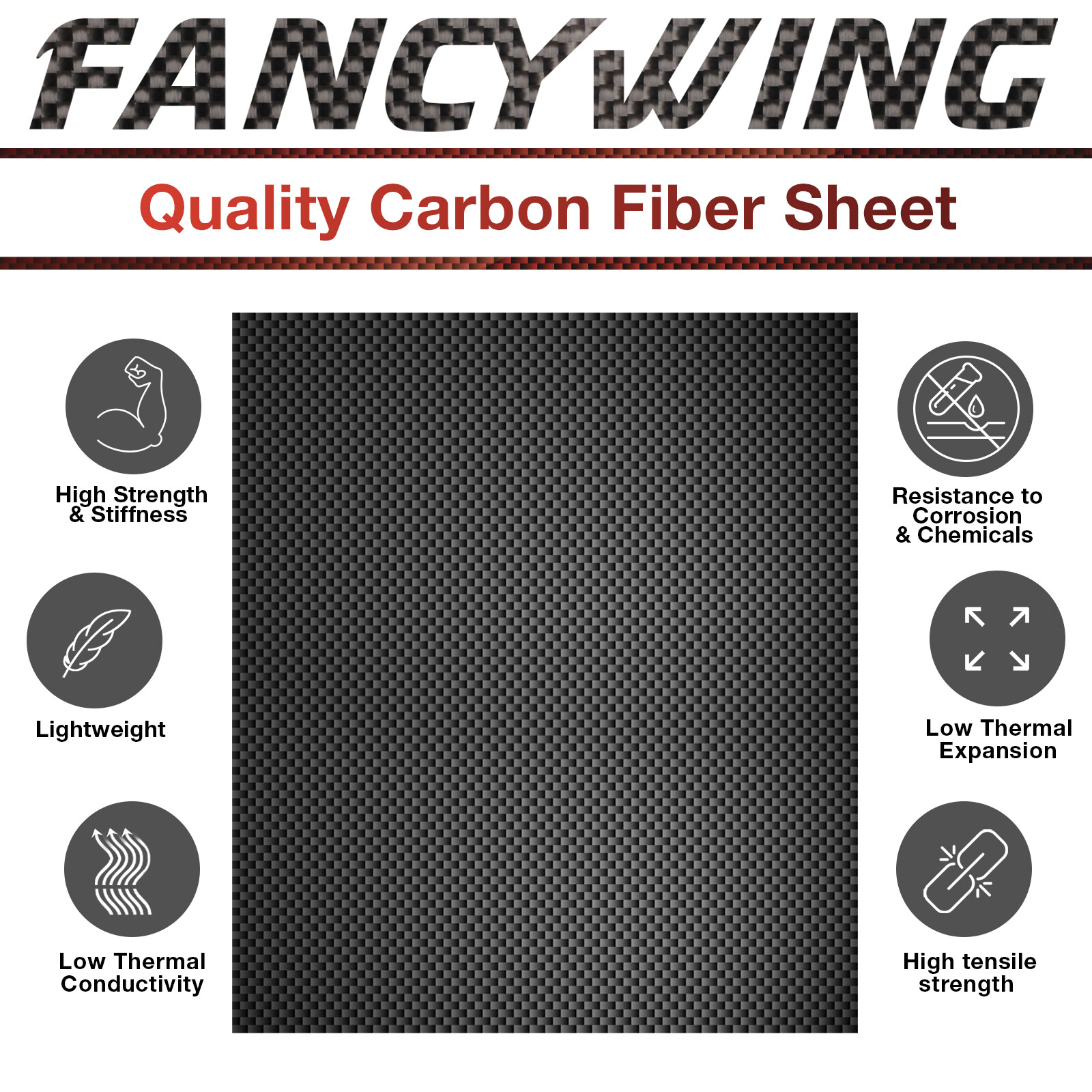 500x500 500X600 100% 3K Carbon Fiber Sheet Laminate Plate Panel 1-4MM Thickness