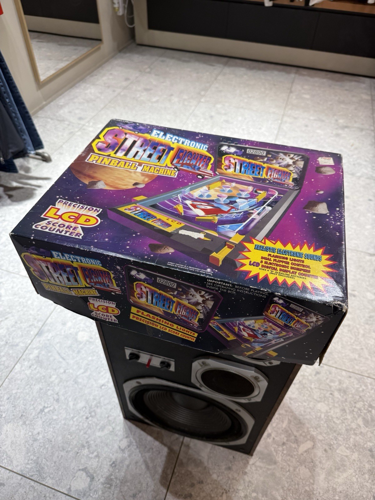Vintage- 1994! Electronic Street Fighter Tabletop Pinball Machine Precision LCD