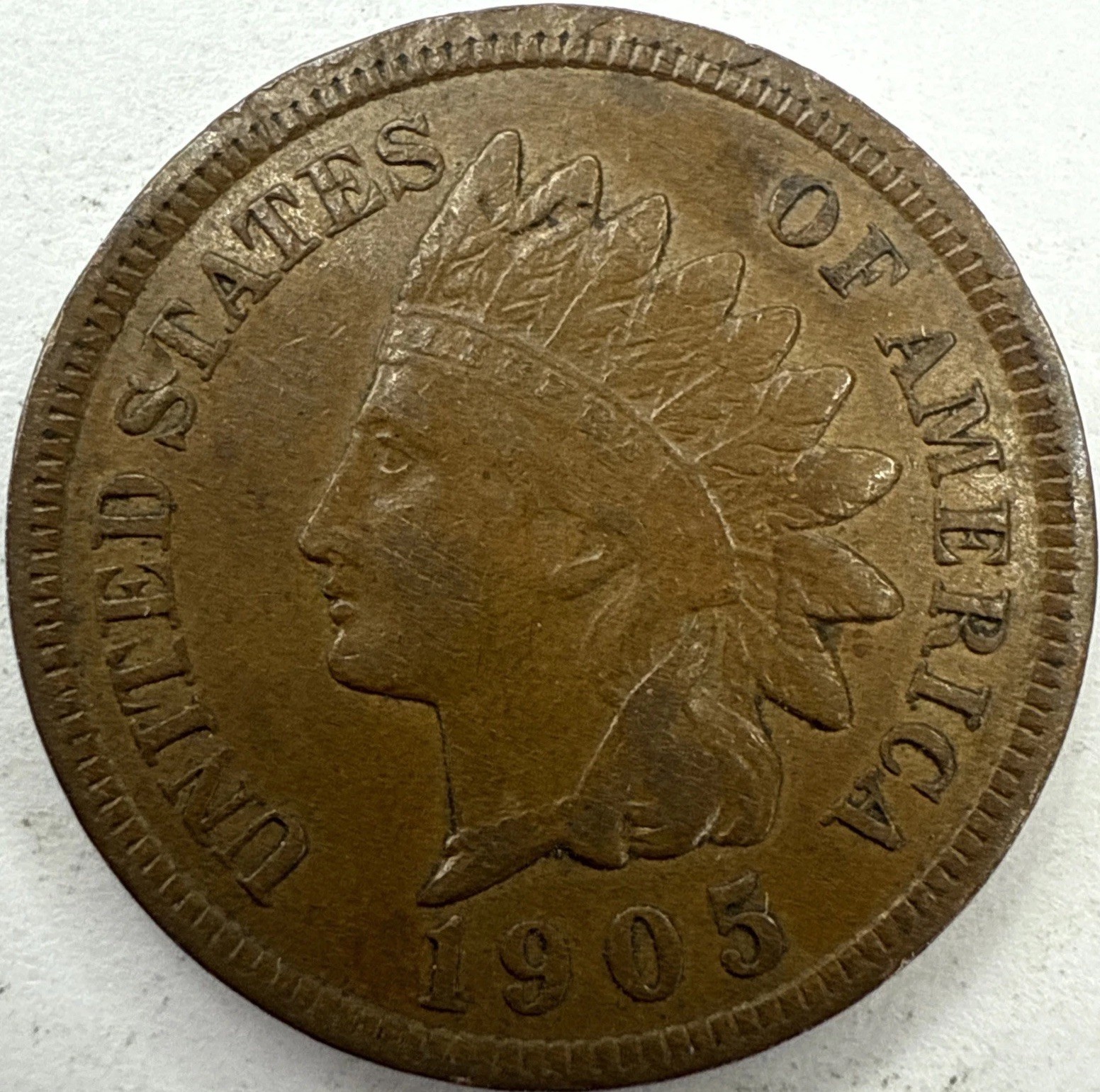 1905 Indian Head Cent Exact Coin Imaged #IND2206