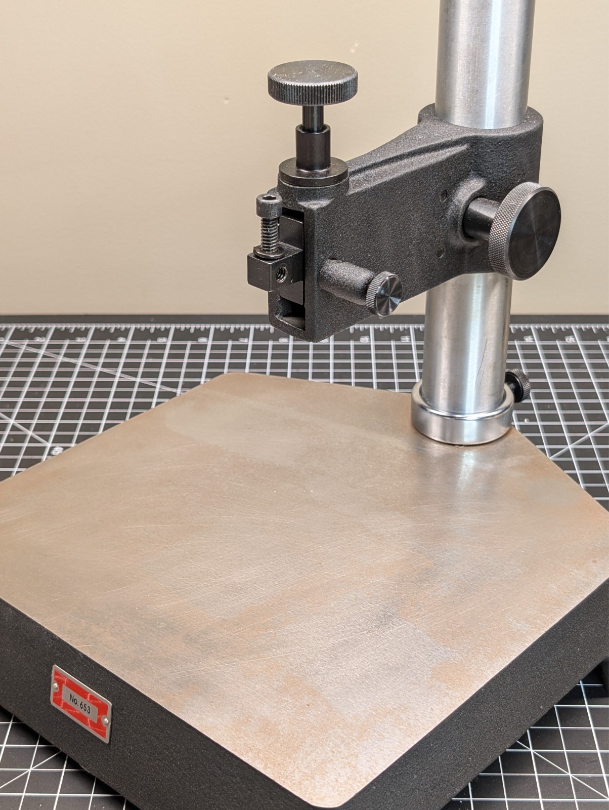 Starrett No. 653 Cast Iron Comparator Stand without Indicator