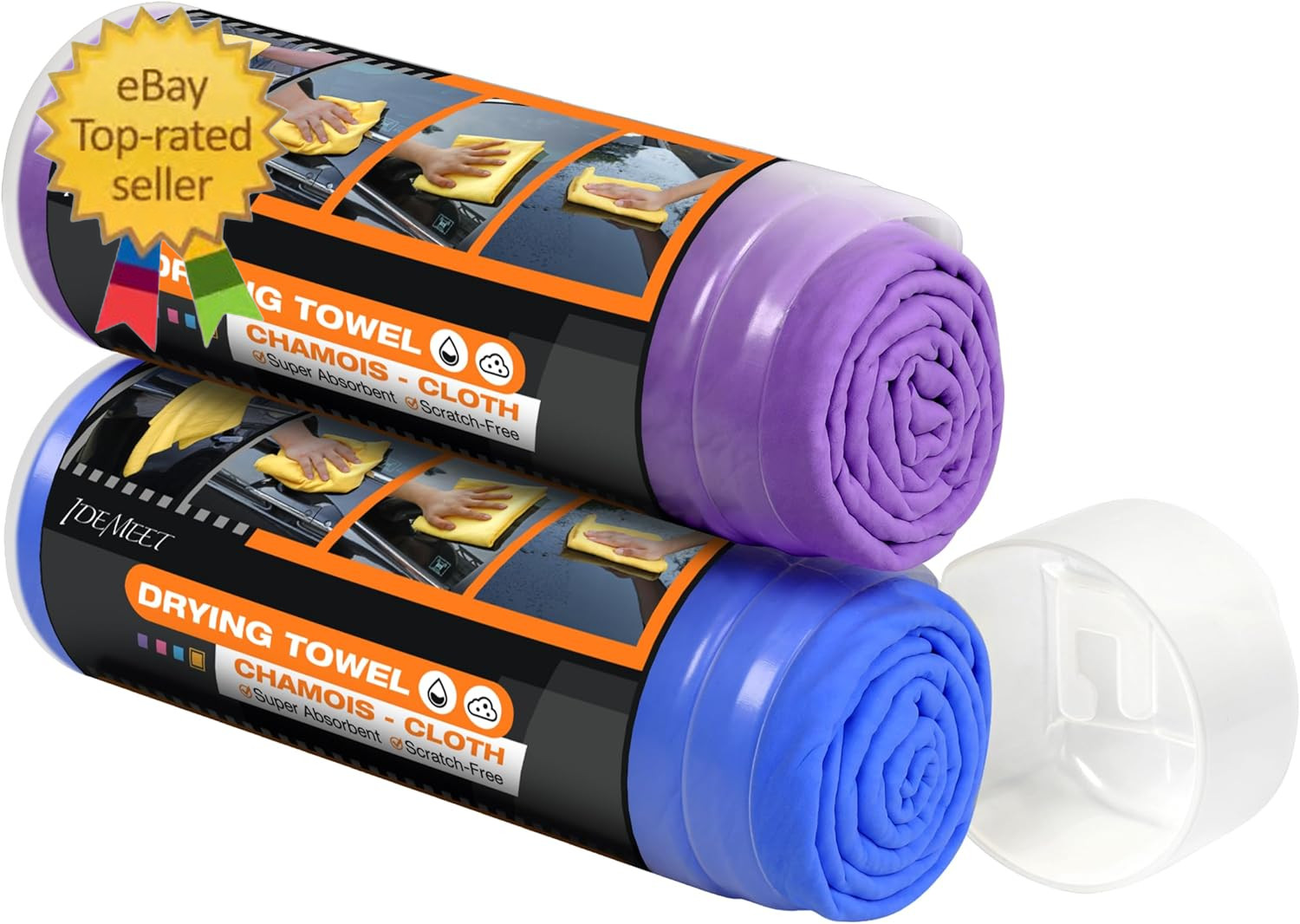 Premium Shammy Towel for Car, Super Absorbent 2 Pack 26""X17"" Car Drying Towel,