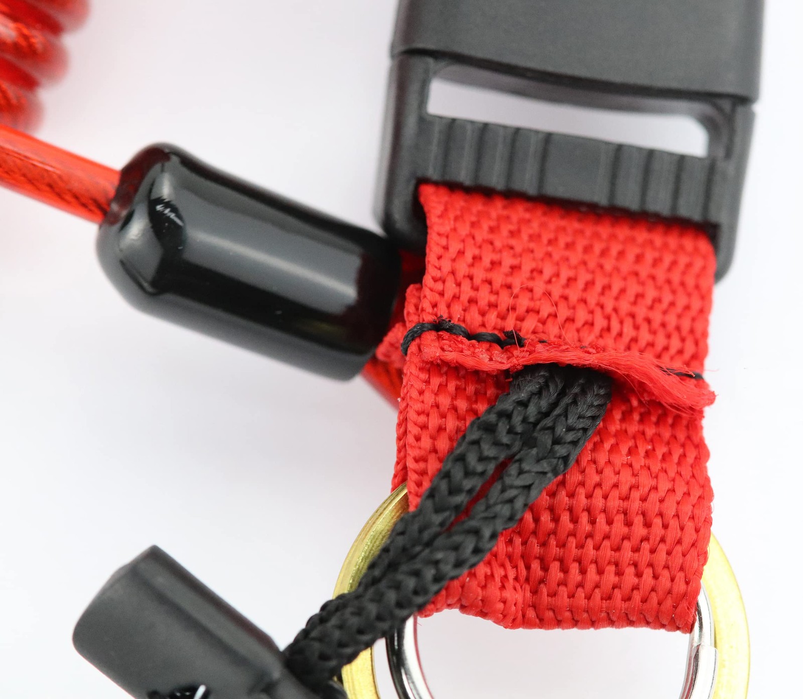 Scuba Diving Lanyard,Spring Coiled Lanyard,Double End Snap Hook Clip Diving H...